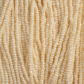 11/0 Charlotte Cut Preciosa Bead Opaque Pearl Eggshell Strung